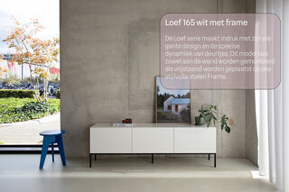 Tv-meubel incl. frame kwarts, RAAT, Loef 165, Wit